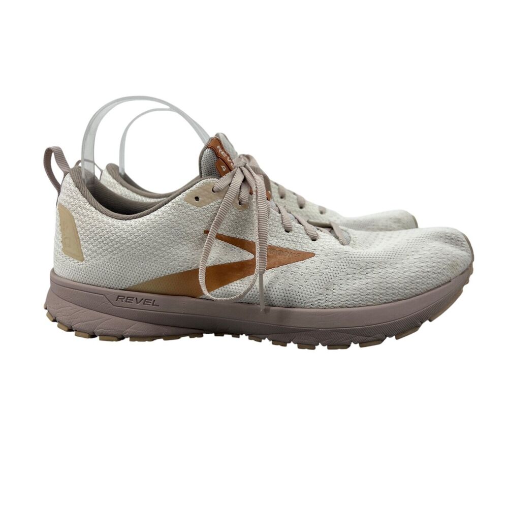 Brooks‎ Womens 9.5 Running Shoes White Revel 4 Workout Exercise *Missing Insoles